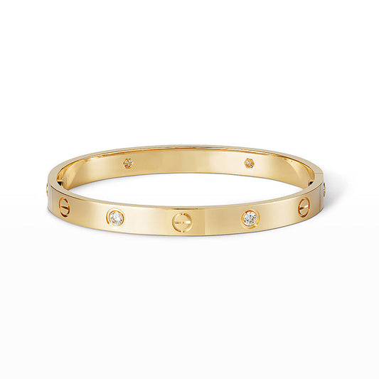 [KELA]CLASSIC 6.1MM LOVE BANGLE - 4-DIAMOND
