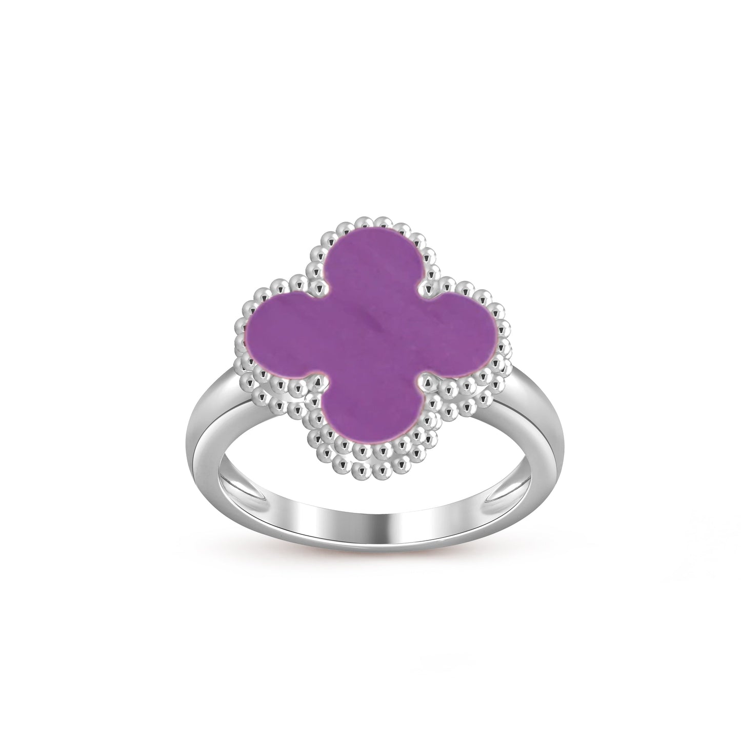 [KELA]LUCKY CLOVER VINTAGE WHITE GOLD RING COLLECTION