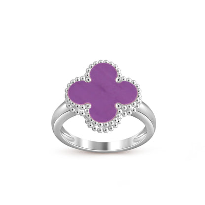 [KELA]LUCKY CLOVER VINTAGE WHITE GOLD RING COLLECTION