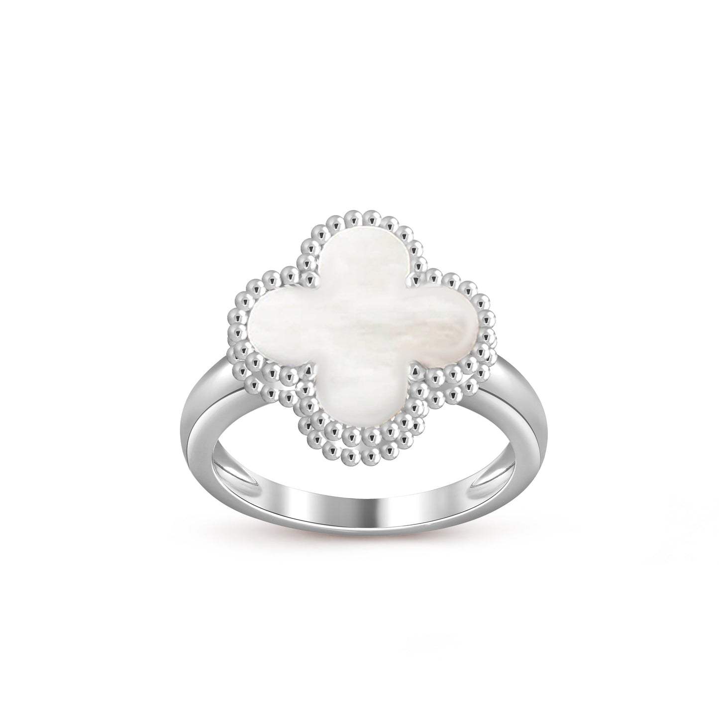 [KELA]LUCKY CLOVER VINTAGE WHITE GOLD RING COLLECTION