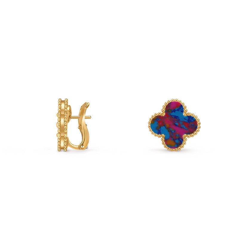 [KELA]15MM CLOVER FLOWER STUD EARRINGS GOLD COLLECTION