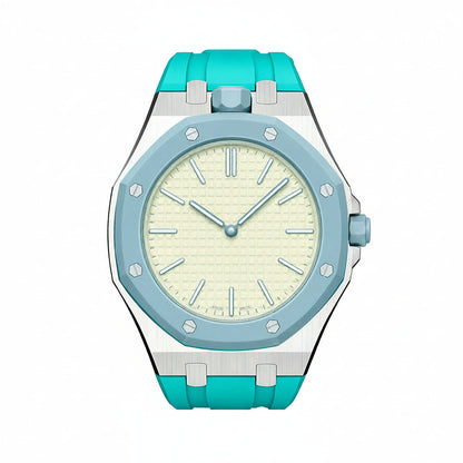 [KELA]OAK POP SKY BLUE STEEL SILICONE STRAP
