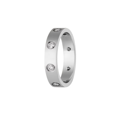 [KELA]LOVE 4MM 8 DIAMONDS RING