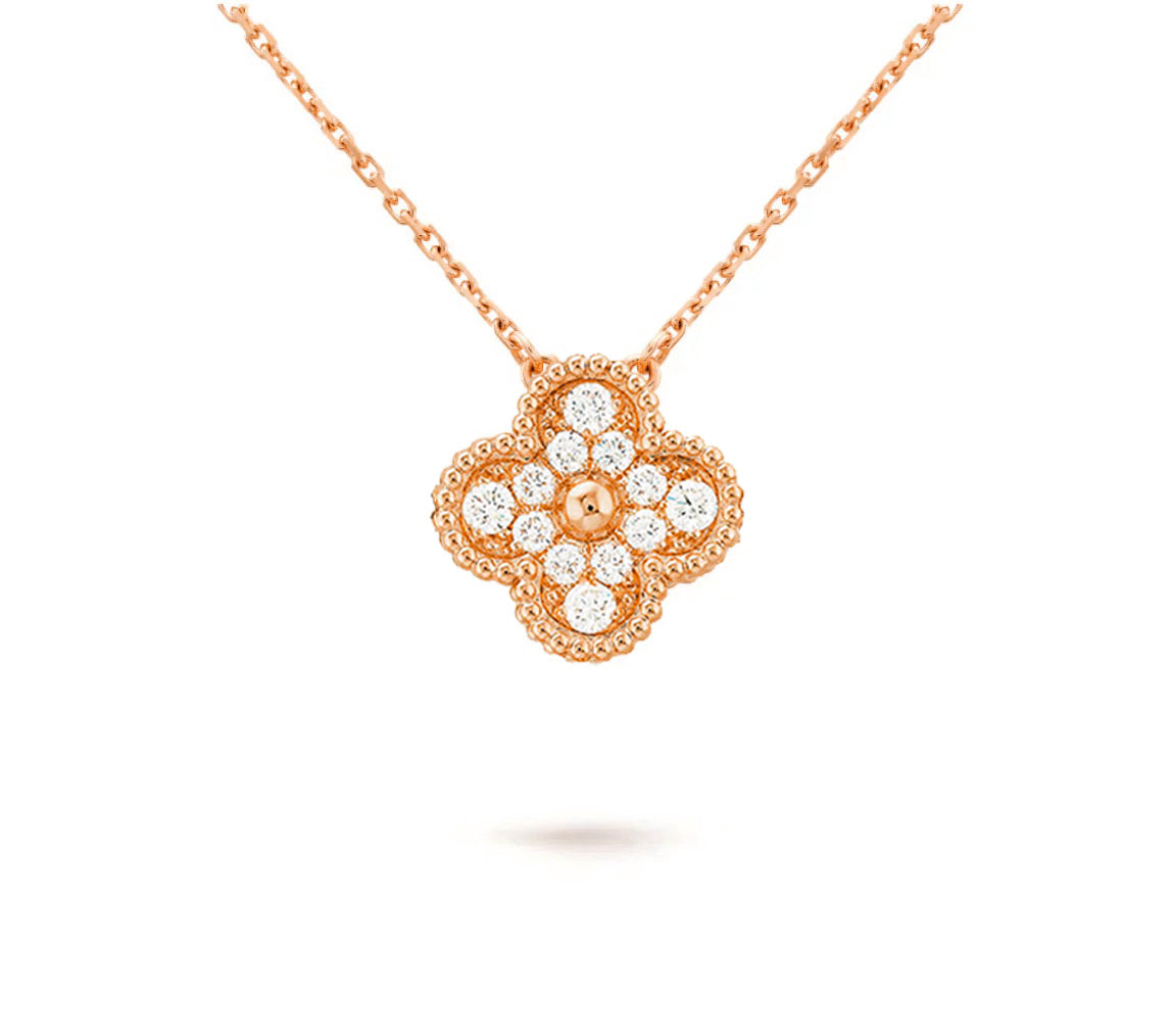 [KELA]15MM CLOVER FLOWER PENDANT NECKLACE COLLECTION