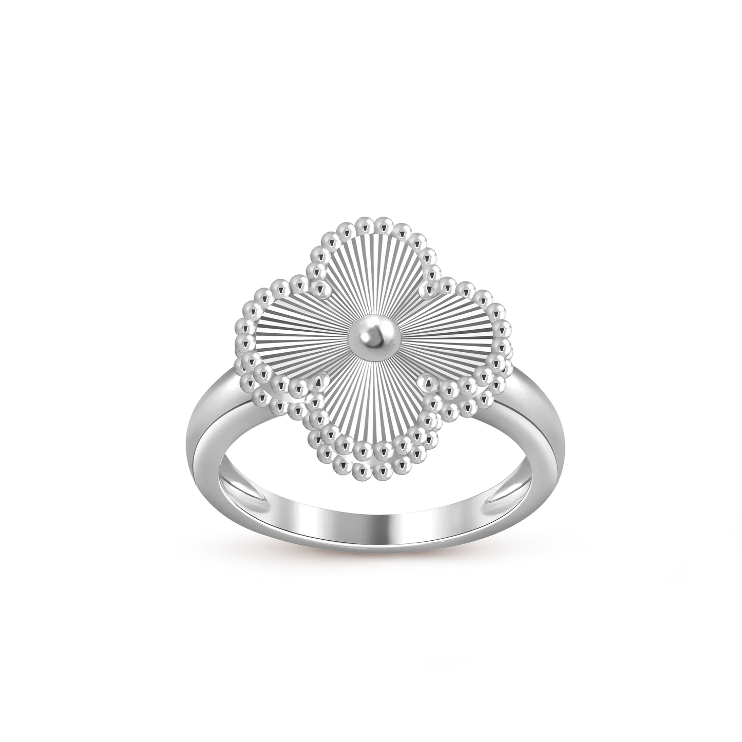 [KELA]LUCKY CLOVER VINTAGE WHITE GOLD RING COLLECTION