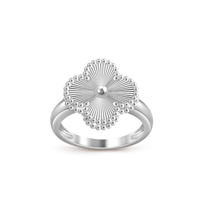 [KELA]LUCKY CLOVER VINTAGE WHITE GOLD RING COLLECTION