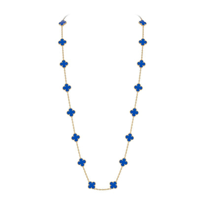 [KELA]CLASSIC 20-MOTIF LUCKY CLOVER LONG NECKLACE GOLD COLLECTION