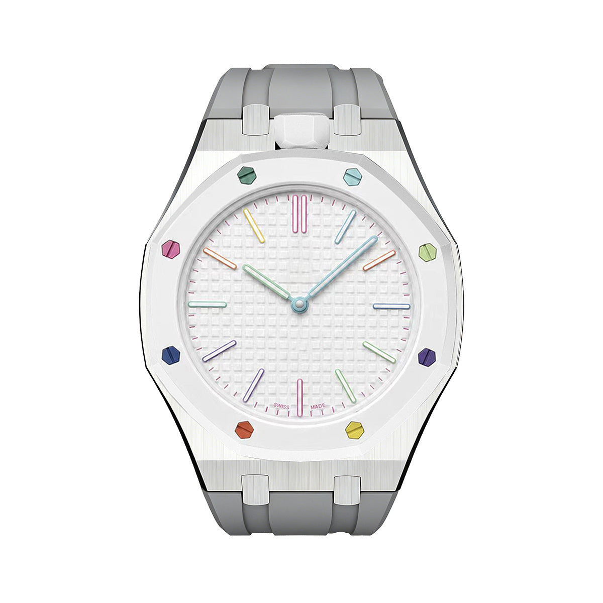 [KELA]OAK POP GRAY STEEL SILICONE STRAP