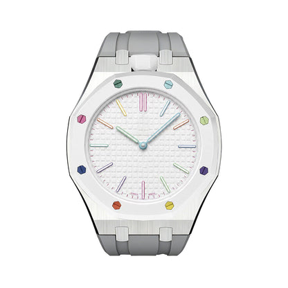 [KELA]OAK POP GRAY STEEL SILICONE STRAP