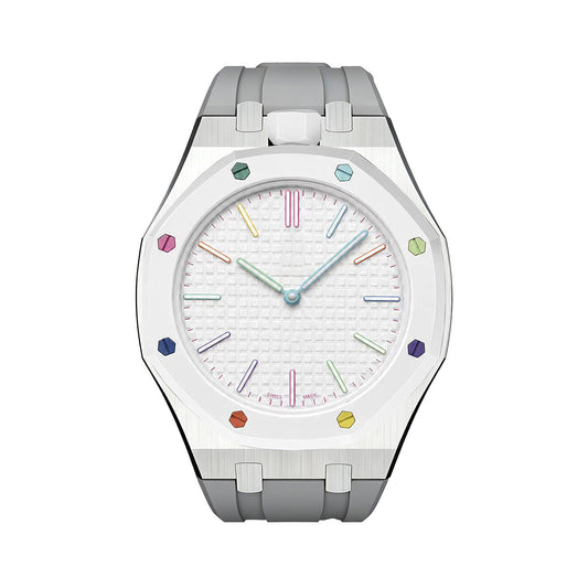 [KELA]OAK POP GRAY STEEL SILICONE STRAP