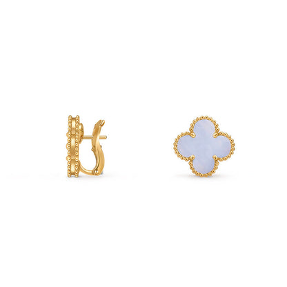 [KELA]15MM CLOVER FLOWER STUD EARRINGS GOLD COLLECTION