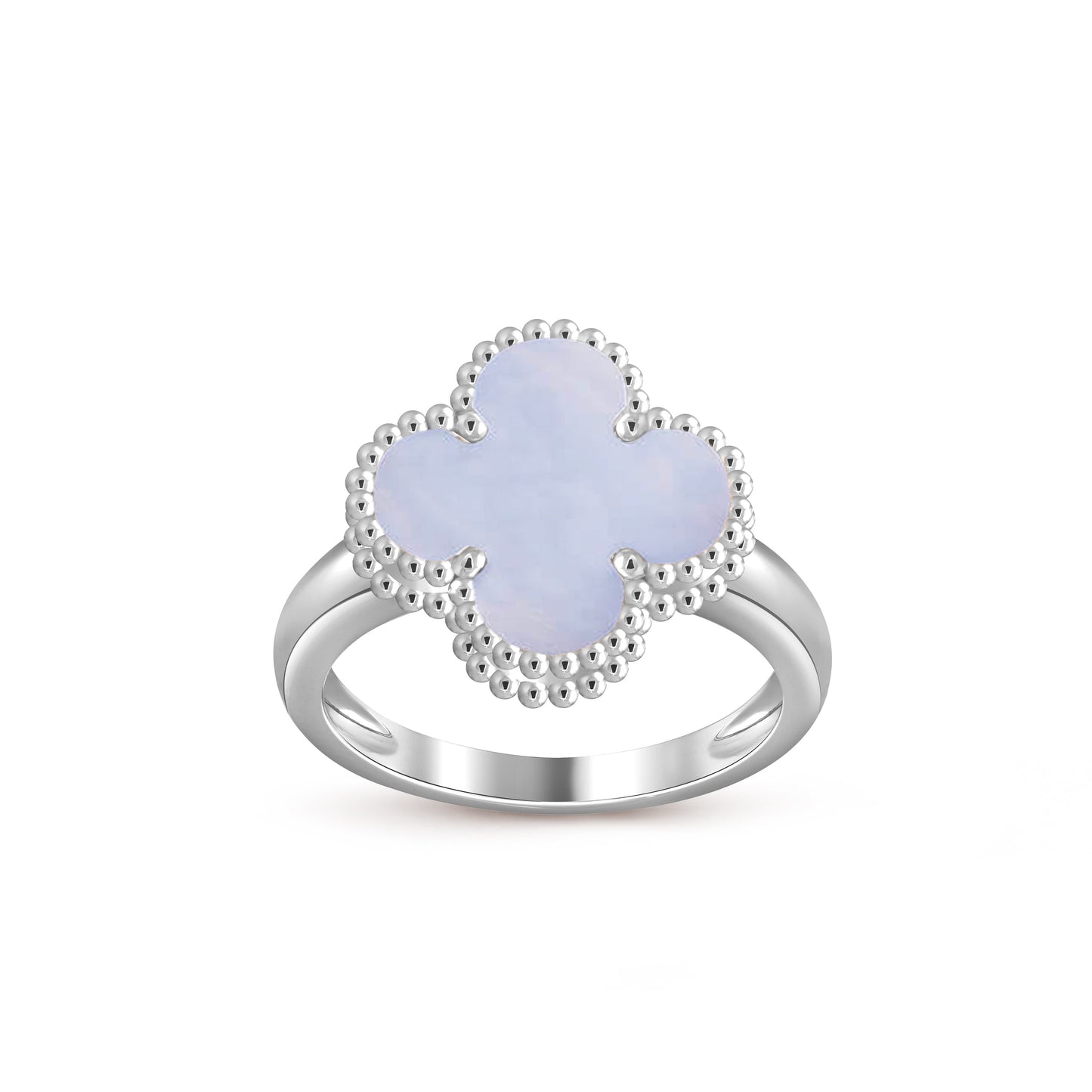 [KELA]LUCKY CLOVER VINTAGE WHITE GOLD RING COLLECTION