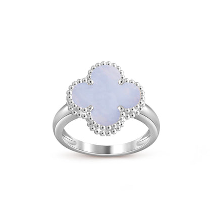 [KELA]LUCKY CLOVER VINTAGE WHITE GOLD RING COLLECTION