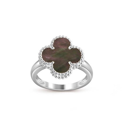 [KELA]LUCKY CLOVER VINTAGE WHITE GOLD RING COLLECTION