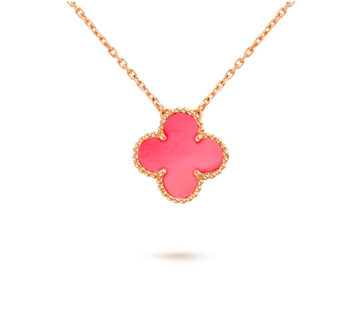 [KELA]15MM CLOVER FLOWER PENDANT NECKLACE COLLECTION