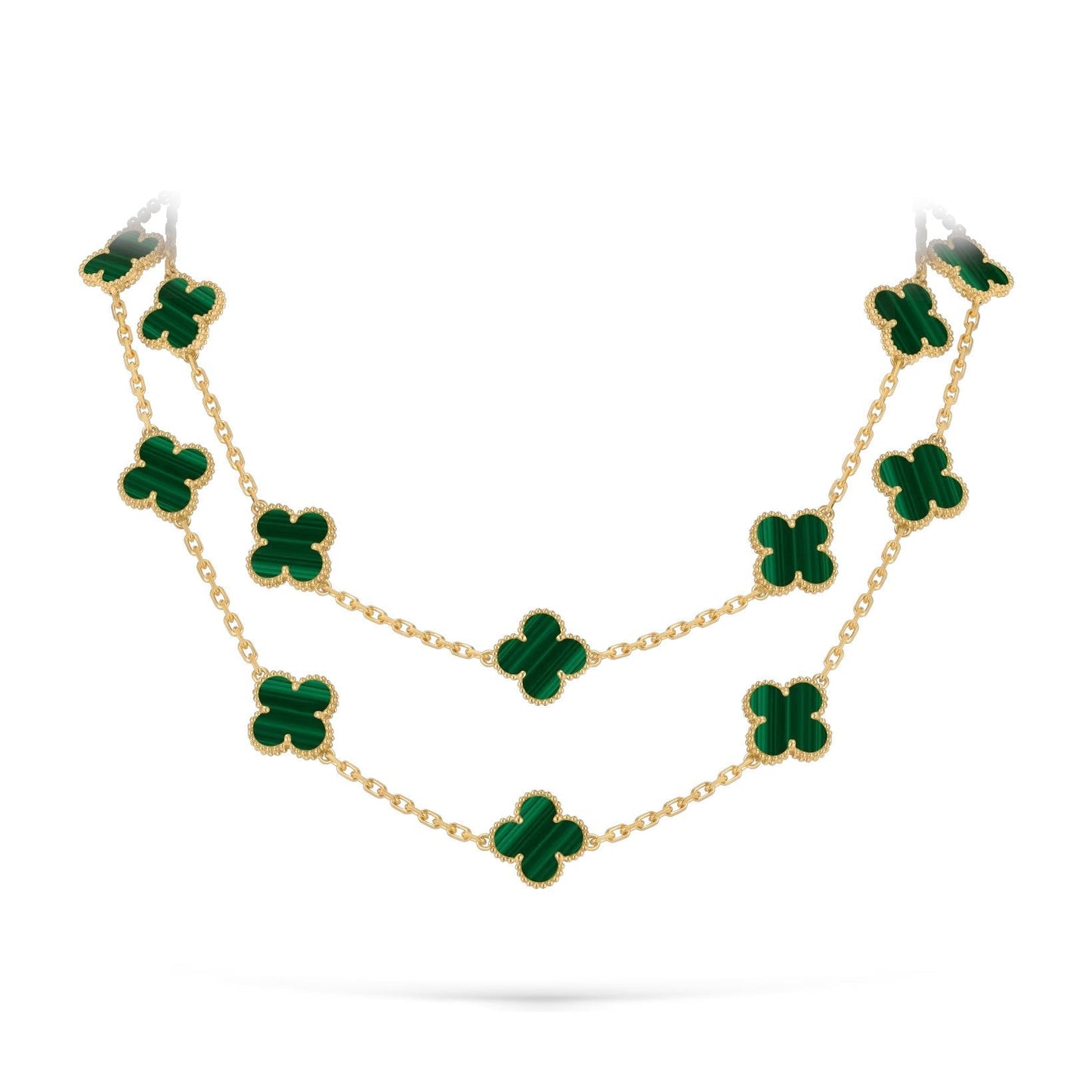 [KELA]CLASSIC 20-MOTIF LUCKY CLOVER LONG NECKLACE GOLD COLLECTION