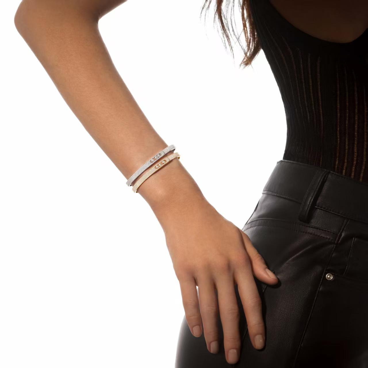 [KELA]MOVE NOA FULL-PAVÉ DIAMOND BANGLE BRACELET