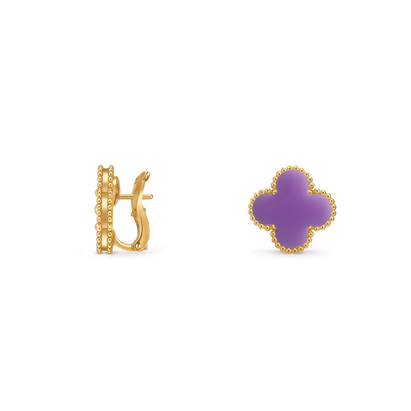 [KELA]15MM CLOVER FLOWER STUD EARRINGS GOLD COLLECTION