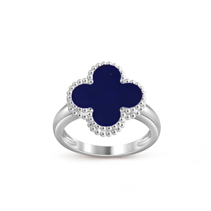 [KELA]LUCKY CLOVER VINTAGE WHITE GOLD RING COLLECTION