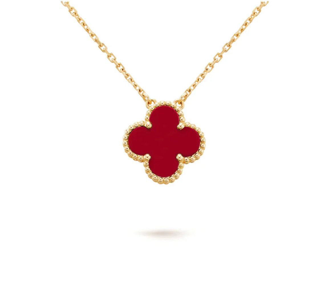 [KELA]15MM CLOVER FLOWER PENDANT NECKLACE COLLECTION