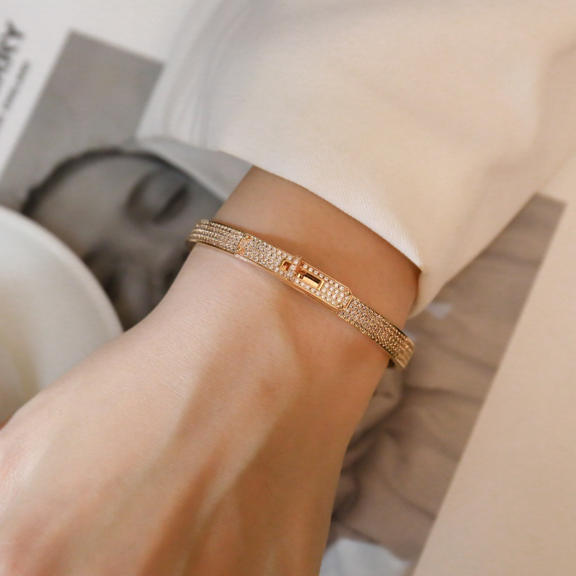 [KELA]KELLY BRACELET DIAMOND PAVED