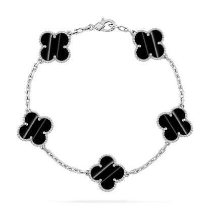 [KELA]LUCKY CLOVER 5-MOTIF BRACELET - PULSE STONE COLLECTION