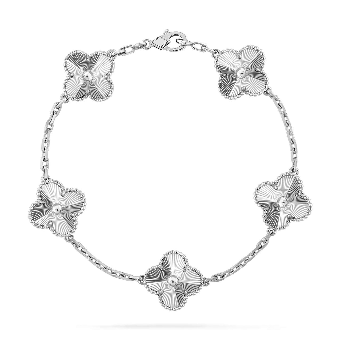 [KELA]LUCKY CLOVER 5-MOTIF BRACELET - LASER COLLECTION