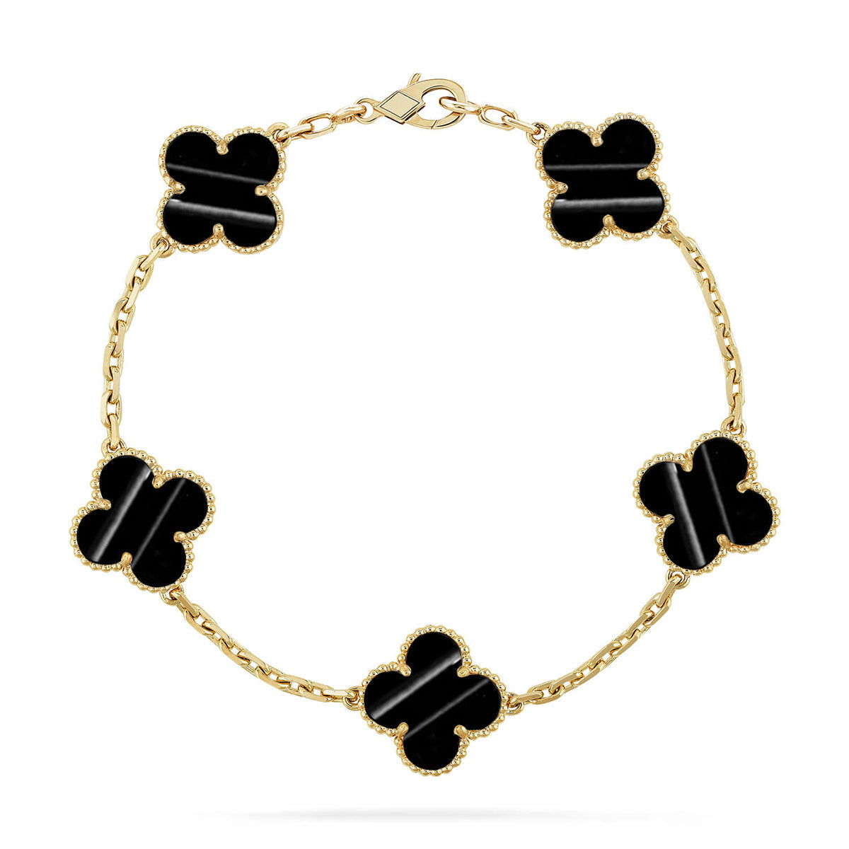[KELA]LUCKY CLOVER 5-MOTIF BRACELET - PULSE STONE COLLECTION