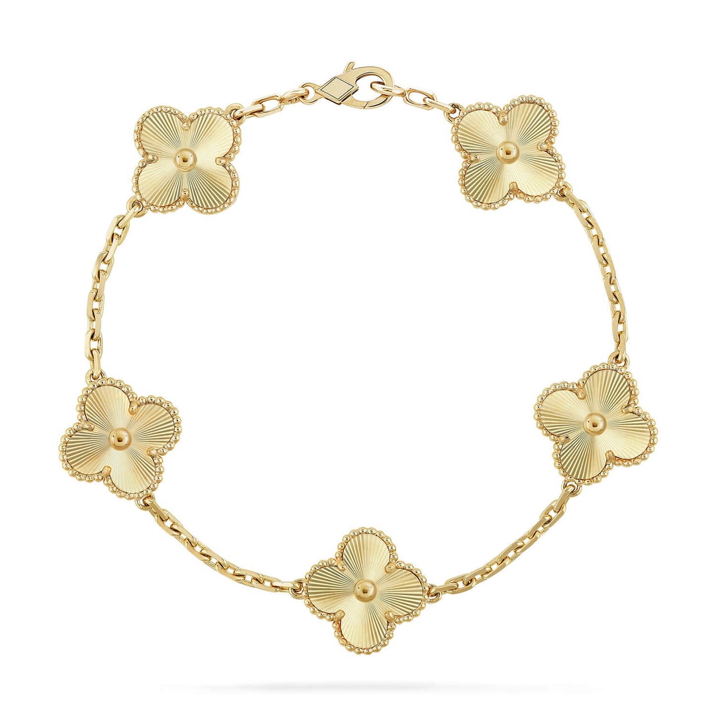 [KELA]LUCKY CLOVER 5-MOTIF BRACELET - LASER COLLECTION