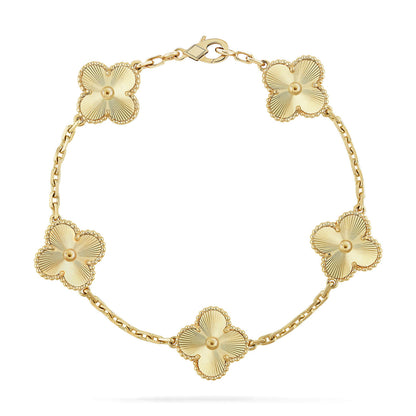 [KELA]LUCKY CLOVER 5-MOTIF BRACELET - LASER COLLECTION