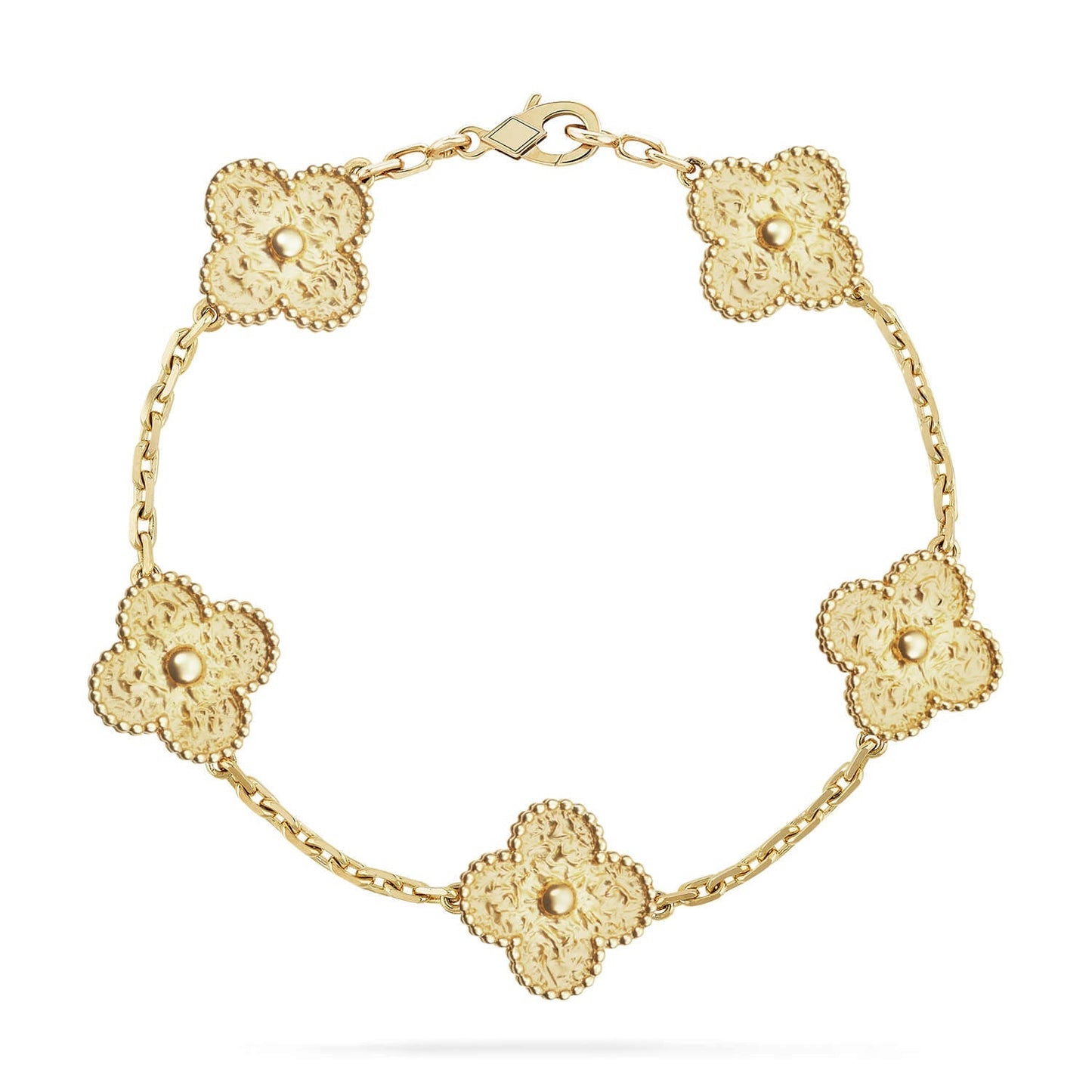 [KELA]LUCKY CLOVER 5-MOTIF BRACELET - BRONZING