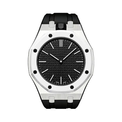 [KELA]OAK POP BLACK STEEL SILICONE STRAP