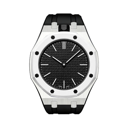 [KELA]OAK POP BLACK STEEL SILICONE STRAP