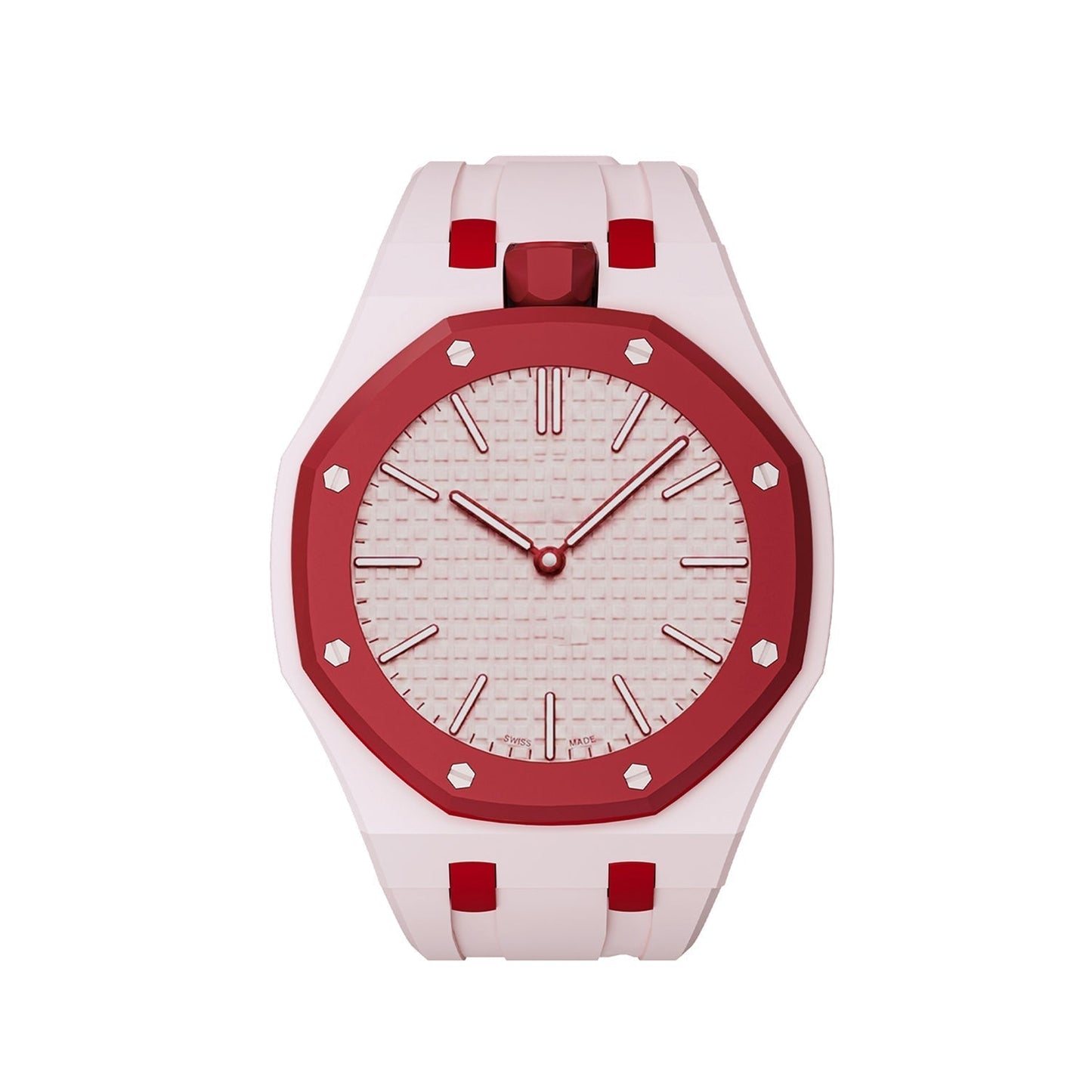 [KELA]OAK POP EXCLUSIVE PINK AND RED SILICONE STRAP