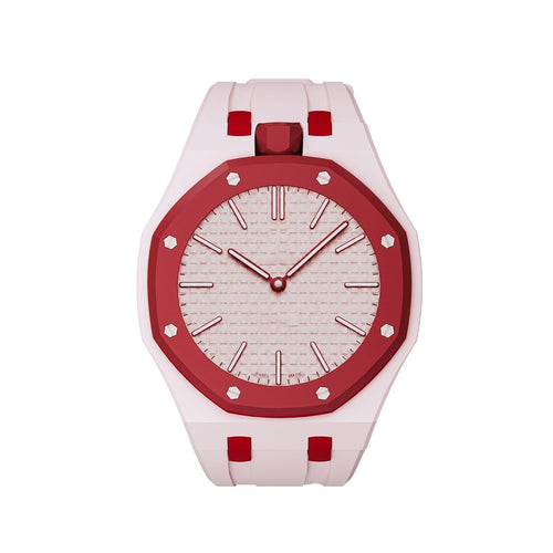 [KELA]OAK POP EXCLUSIVE PINK AND RED SILICONE STRAP