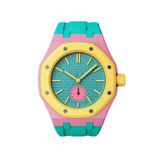 [KELA]OAK POP EXCLUSIVE PINK AND GREEN SILICONE STRAP