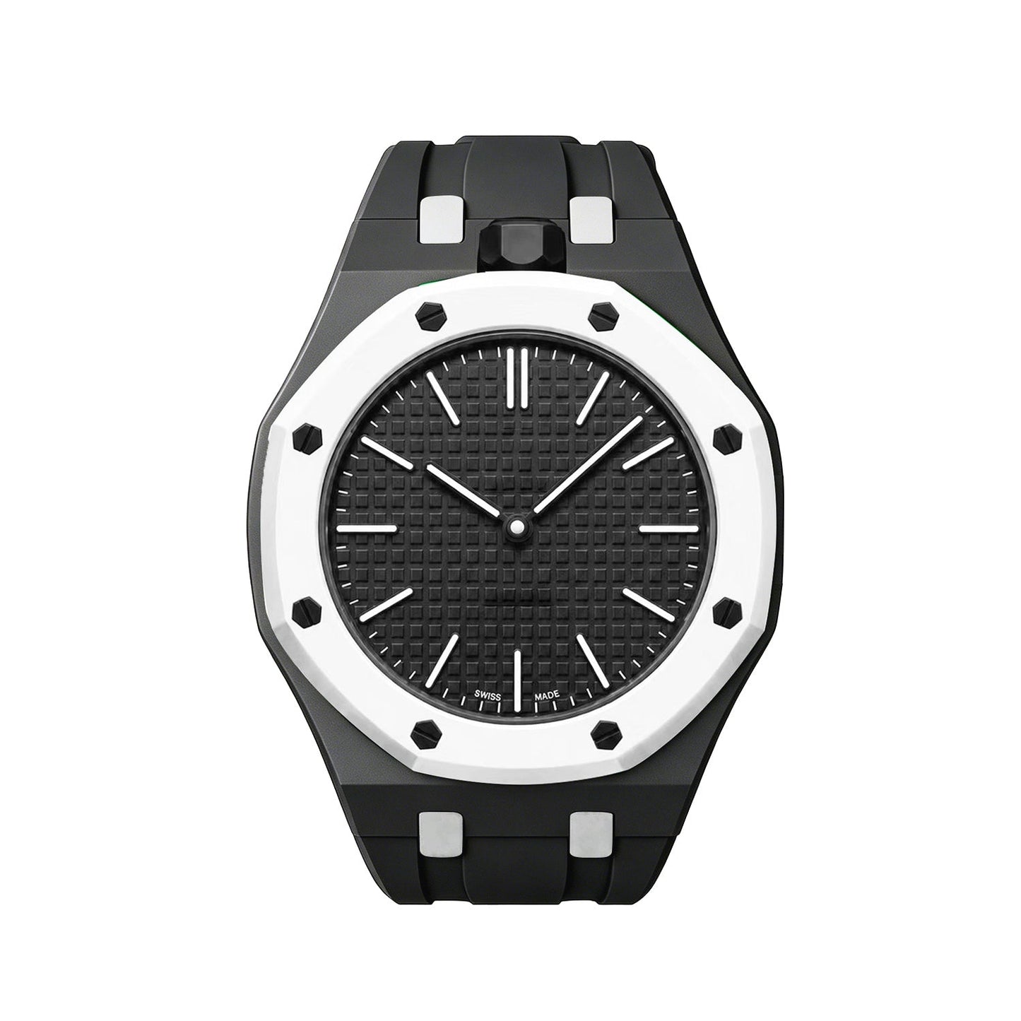 [KELA]OAK POP EXCLUSIVE BLACK AND WHITE SILICONE STRAP