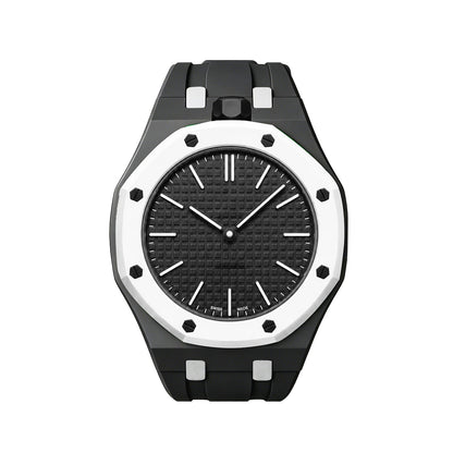 [KELA]OAK POP EXCLUSIVE BLACK AND WHITE SILICONE STRAP