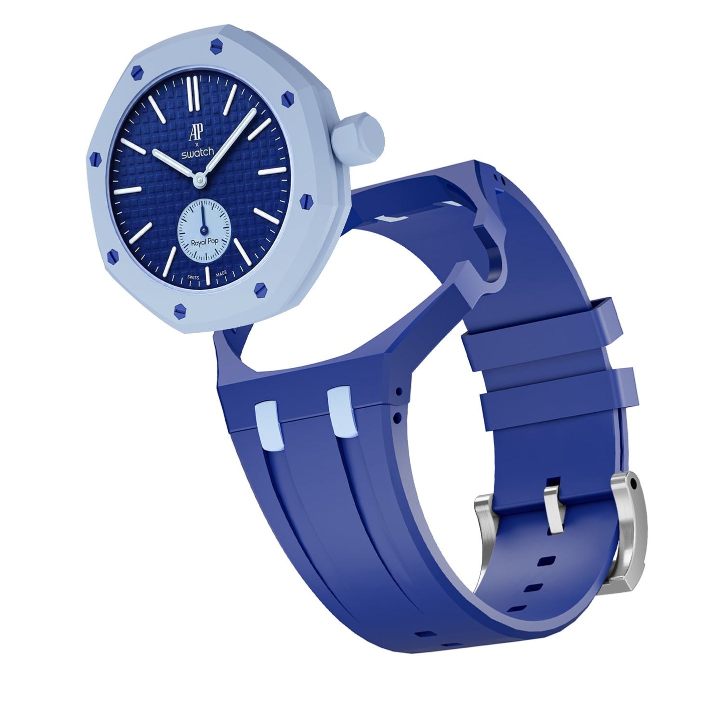 [KELA]OAK POP EXCLUSIVE DARK BLUE AND LIGHT BLUE SILICONE STRAP