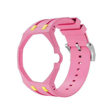 [KELA]OAK POP EXCLUSIVE PINK AND YELLOW SILICONE STRAP