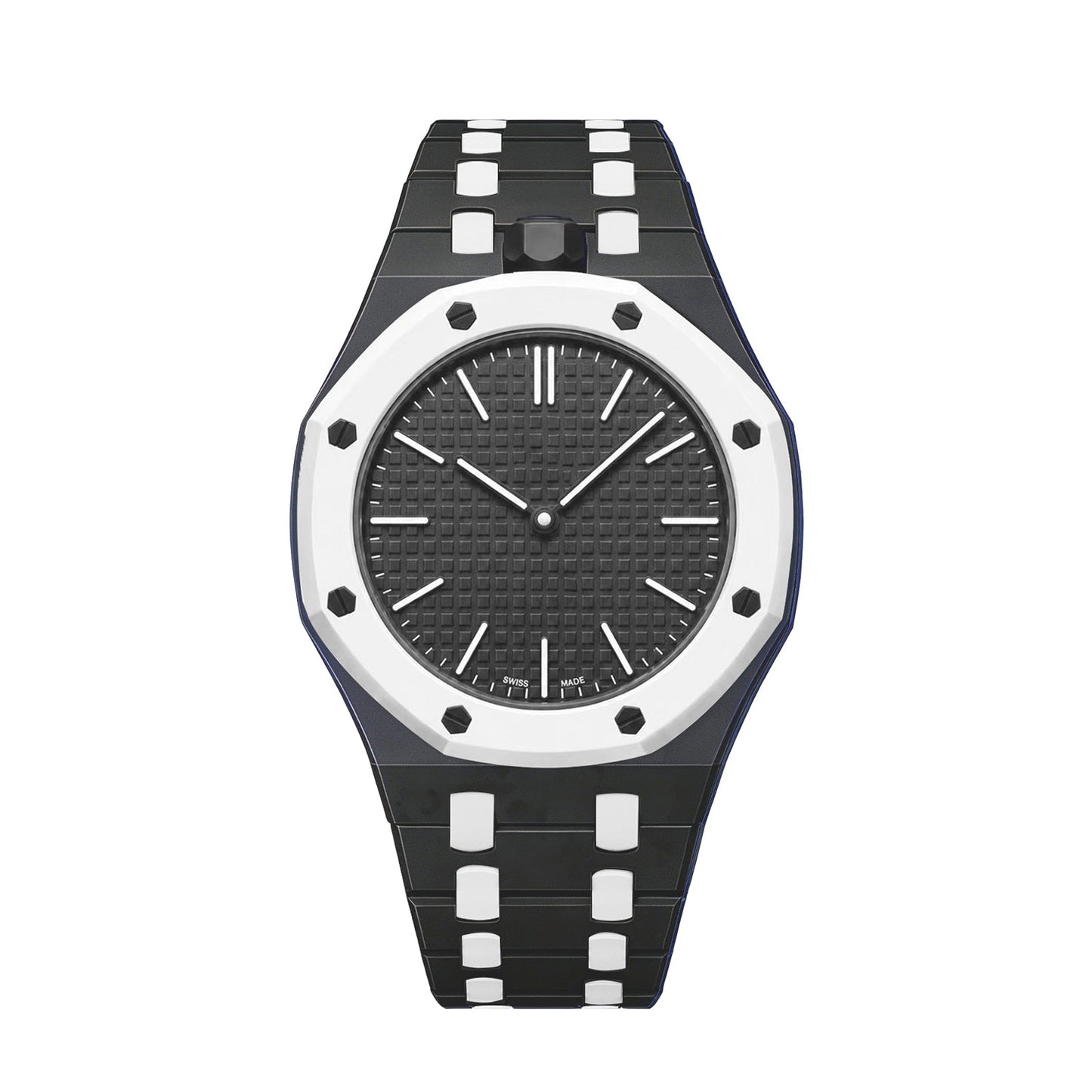 [KELA]OAK POP EXCLUSIVE BLACK AND WHITE BIOCERAMIC STRAP