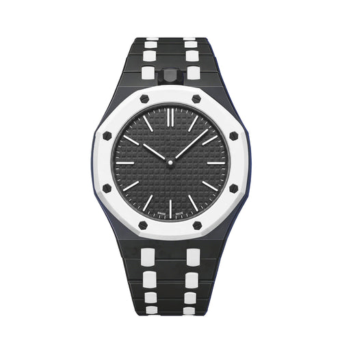 [KELA]OAK POP EXCLUSIVE BLACK AND WHITE BIOCERAMIC STRAP