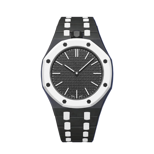 [KELA]OAK POP EXCLUSIVE BLACK AND WHITE BIOCERAMIC STRAP
