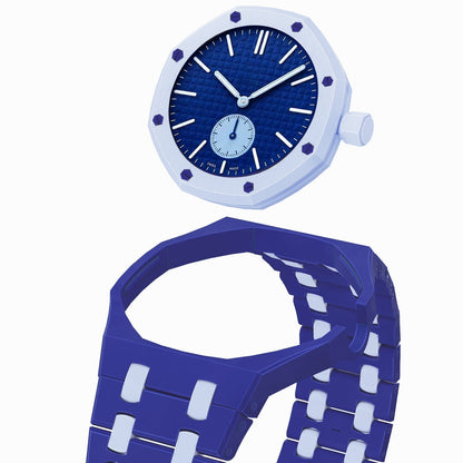 [KELA]OAK POP EXCLUSIVE DARK BLUE AND LIGHT BLUE BIOCERAMIC STRAP