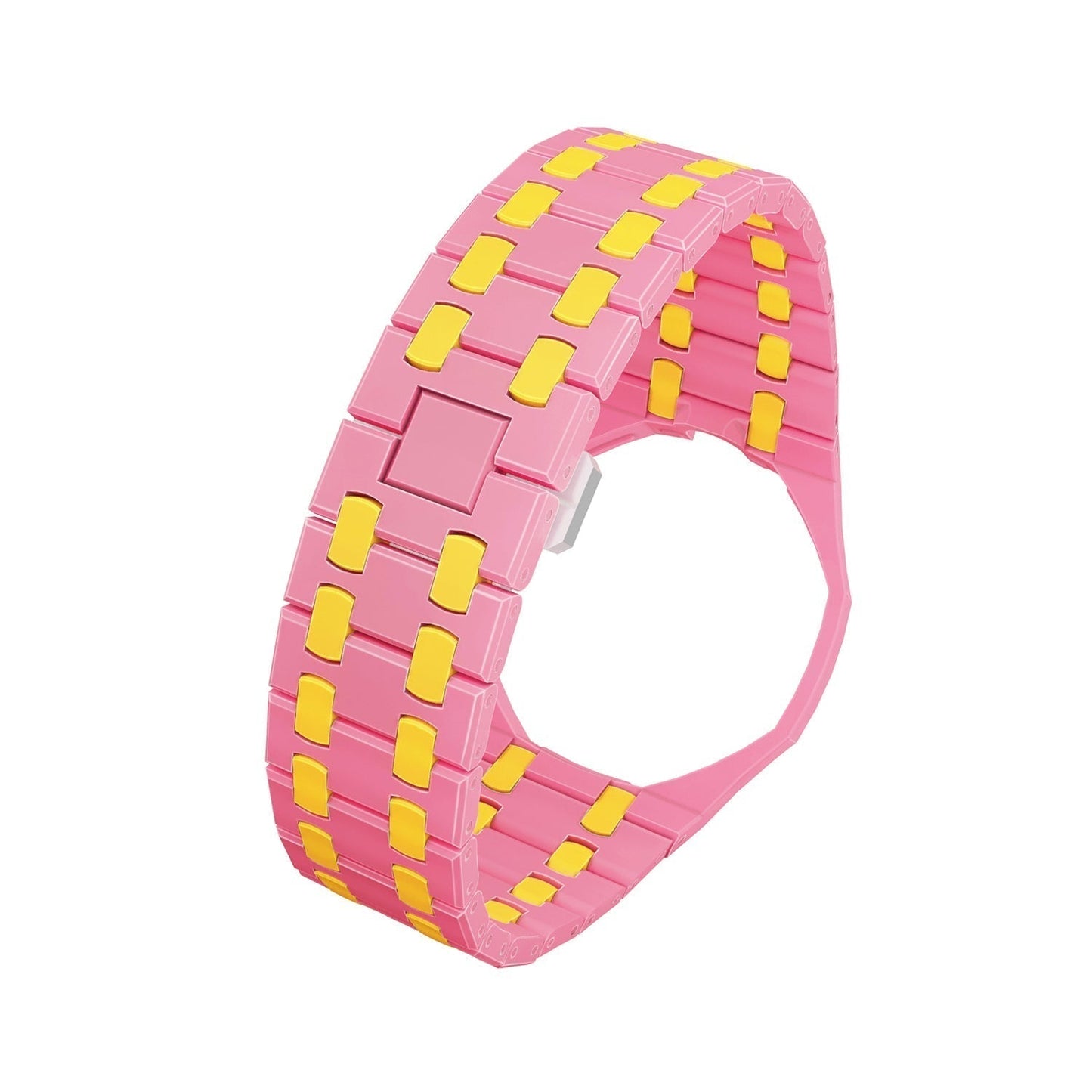 [KELA]OAK POP EXCLUSIVE PINK AND YELLOW BIOCERAMIC STRAP