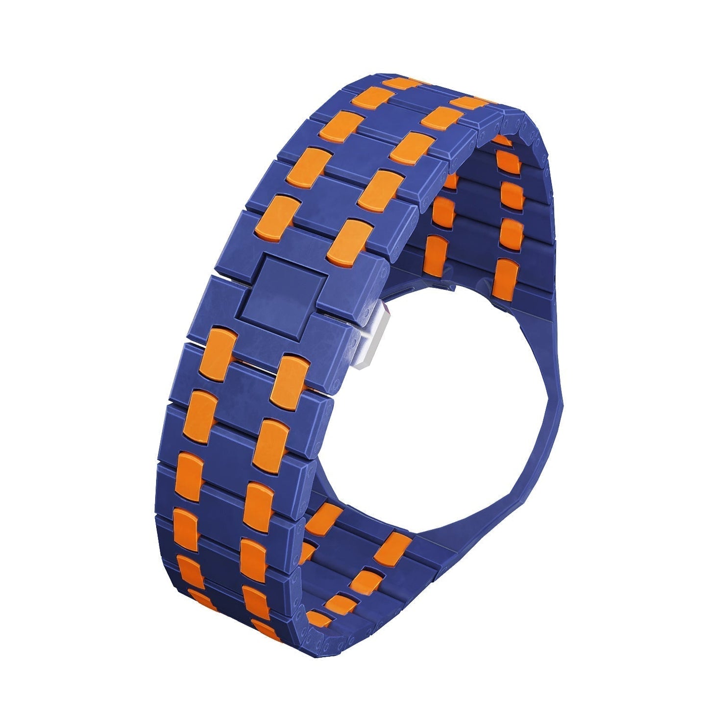 [KELA]OAK POP EXCLUSIVE DARK BLUE AND ORANGE BIOCERAMIC STRAP