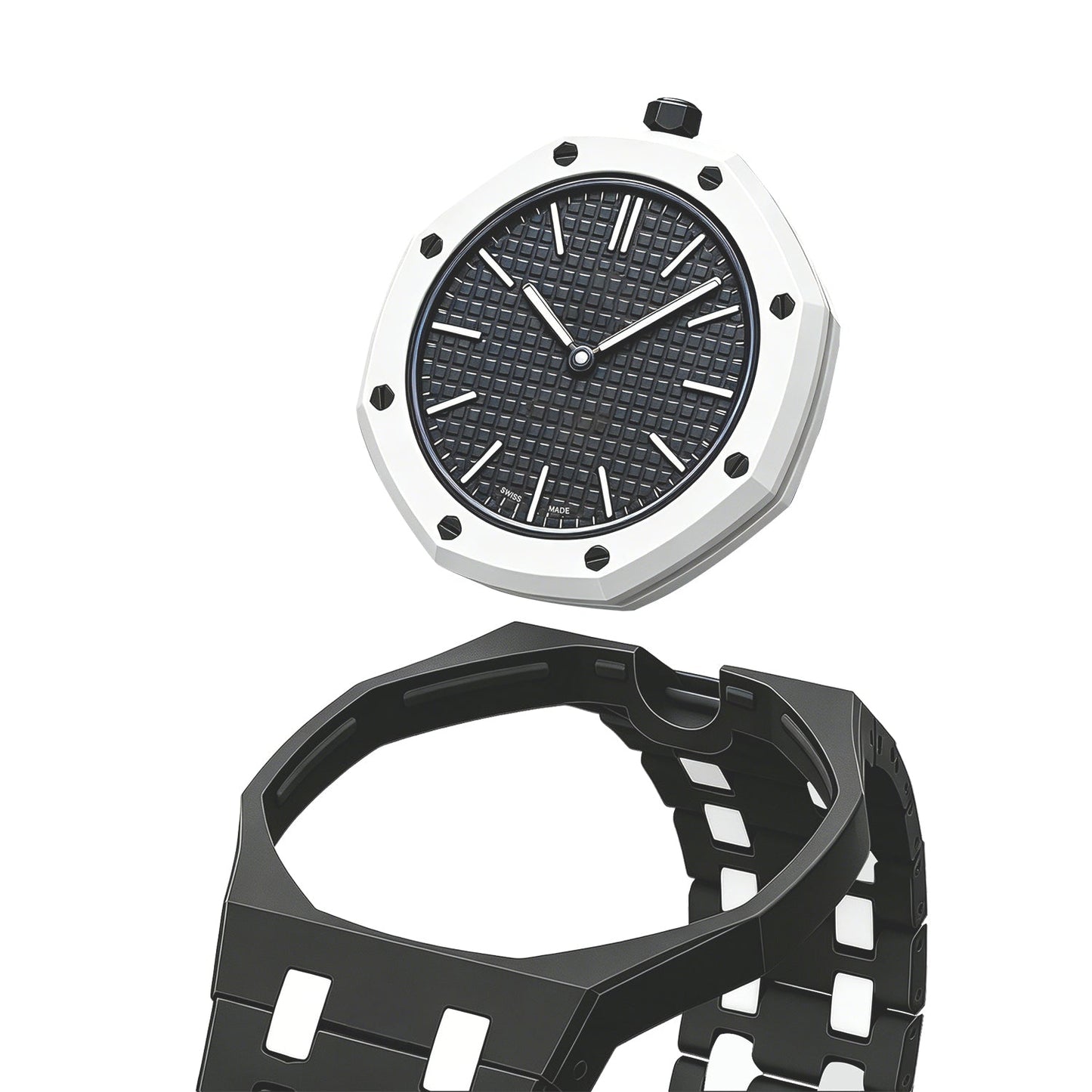 [KELA]OAK POP EXCLUSIVE BLACK AND WHITE BIOCERAMIC STRAP