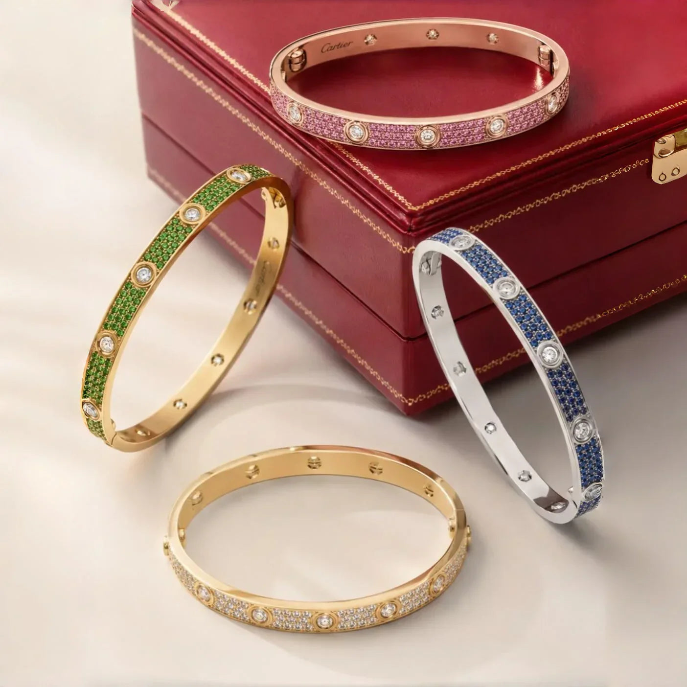 [KELA]CLASSIC 6.1MM LOVE BRACELET 10-DIAMOND FULL PAVÉ
