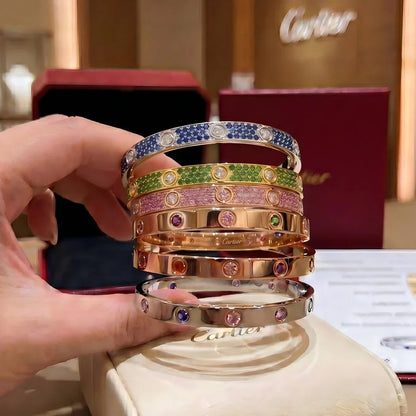 [KELA]CLASSIC 6.1MM LOVE BRACELET 10-DIAMOND FULL PAVÉ