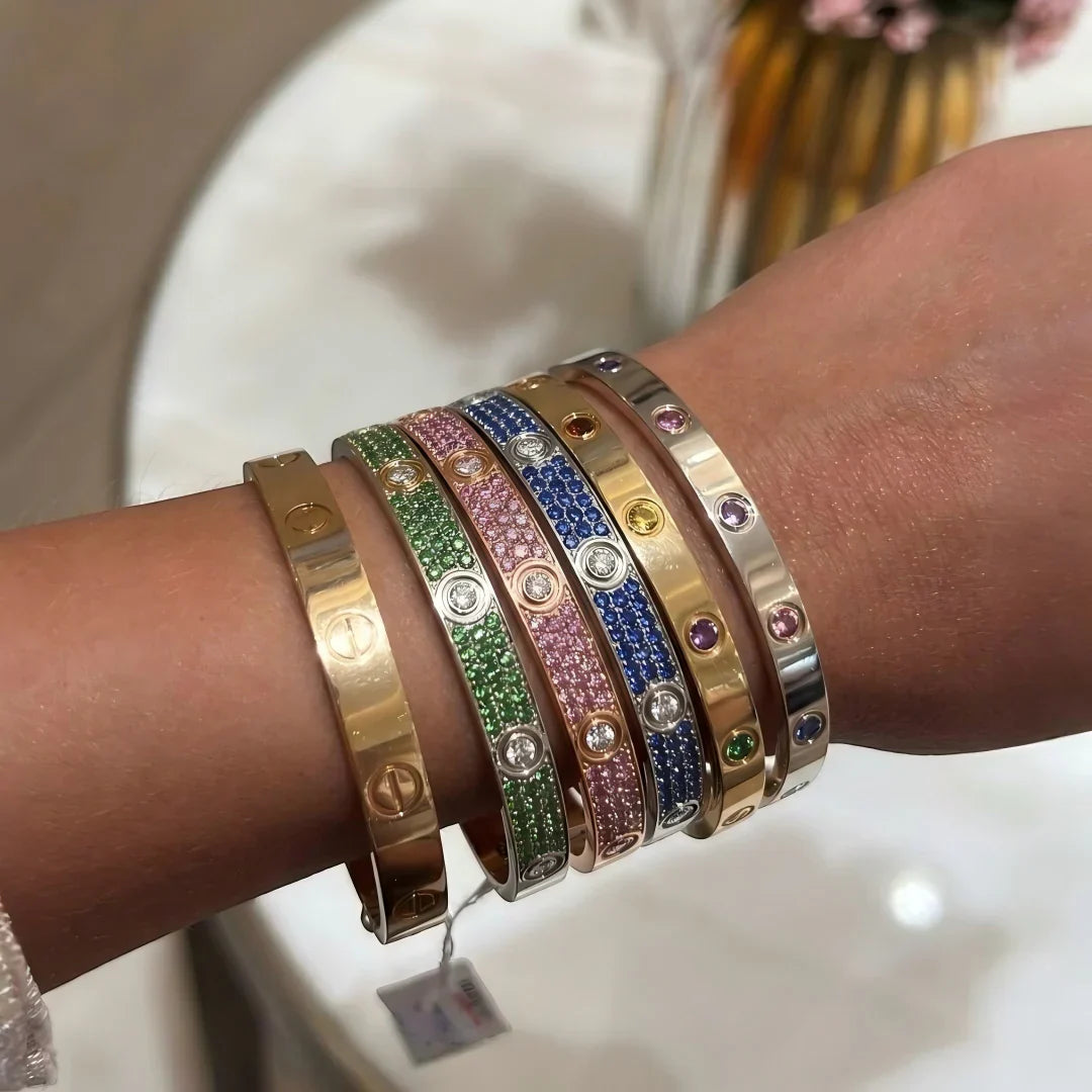 [KELA]CLASSIC 6.1MM LOVE BRACELET 10-DIAMOND FULL PAVÉ